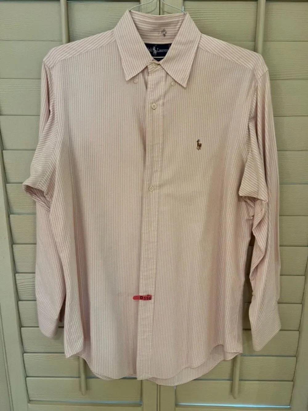Ralph Lauren Polo 100% Cotton Dress Shirt Men’s 15 1/2 33 PINK STRIPES